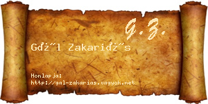 Gál Zakariás névjegykártya