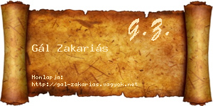 Gál Zakariás névjegykártya